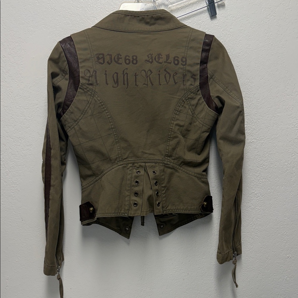 Vintage Diesel Olive and Brown corset style Women's  Jacket